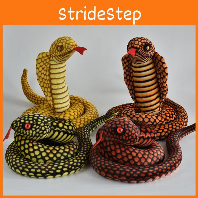 Realistic 3.6ft Snake Plush Soft Cobra Cuddly Toy For Kids Imaginative Playtime