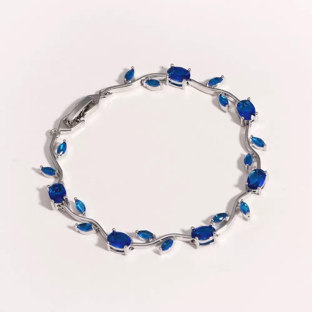 2026 Europeu e Americano Design Simples Forma de Folha Temperamento Nicho Versátil Banhado a Cobre Ouro 18k Cor da Pulseira