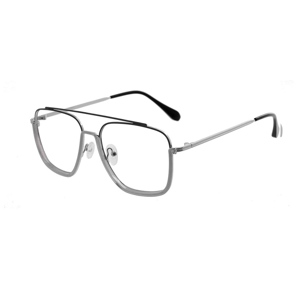 Pilot Double Beam Metal Men'S Myopia Glasses Frame Commuter Glasses Frame Two-Color Frames