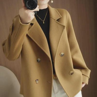 Damen 2023 Kurzer Wollmantel - Lockerer Anzugkragen Oberbekleidung für Herbst/Winter Trend
