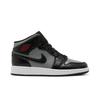 Air 1 Mid Grade School 'Shadow' (Unisex) Black / Particle Grey / White / Gym Red Kids' Basketball Shoes 554725 096