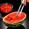 304 Rostfritt Stål Manuell Vattenmelon Kub Skärskniv Säker Vattenmelon Fruktkniv Skär- och Delningsmaskin Köksredskap