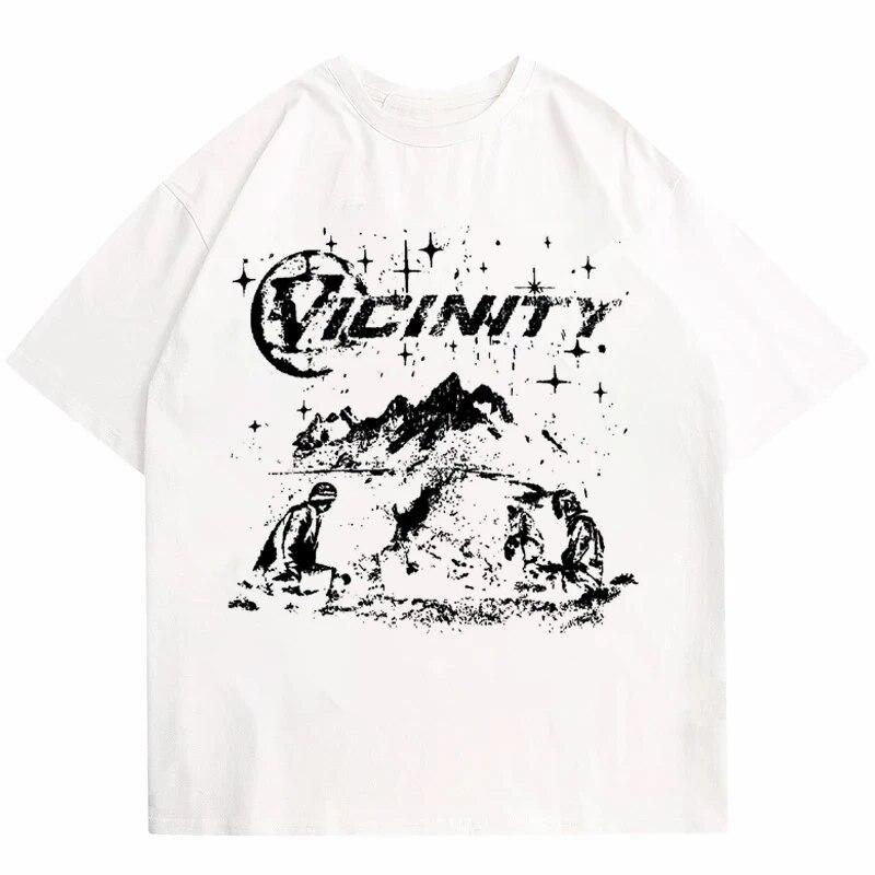 Unisex Graphic T-shirt Graphic Hip Hop Oversized Harajuku Summer Short Sleeve Korean Fashion Y2k Retro Street Cotton Clothing