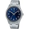 Casio MTP-V005D-2B4 Men's Standard Stainless Steel Blue Dial Analog Watch 40mm