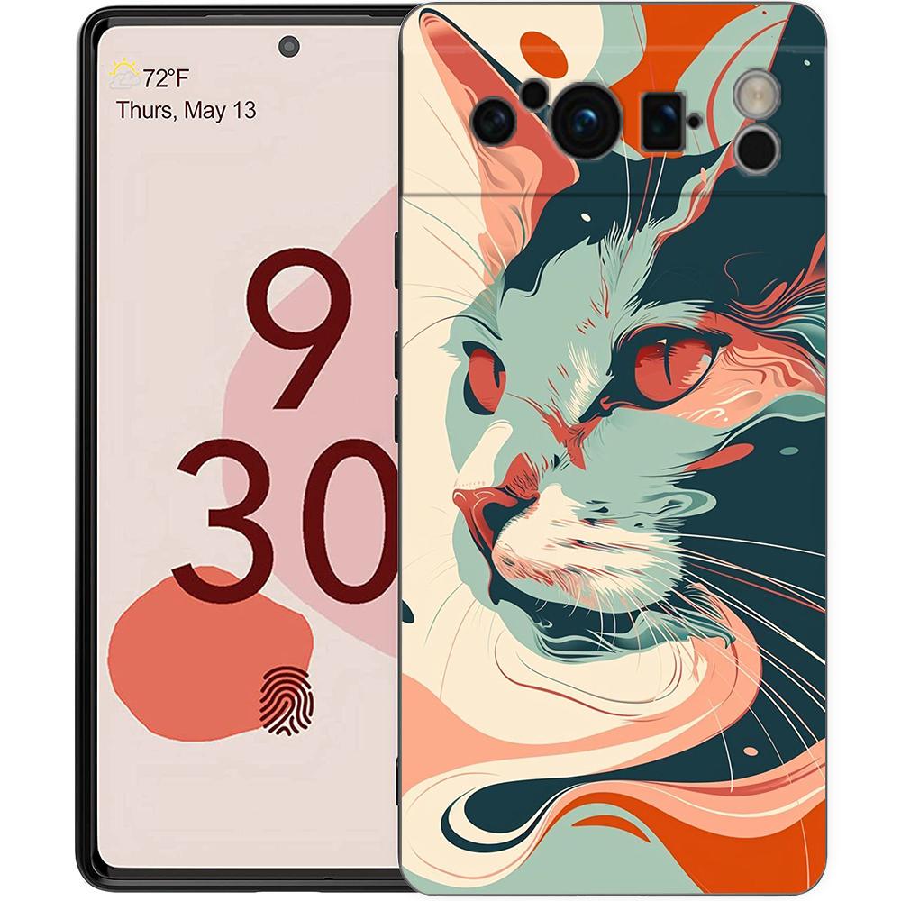 

Чехол для телефона для Google Pixel 10 9 8 7 6 7A 6A Pro Ударопрочный Мягкий ТПУ 10 9 Pro XL Корпус Чехлы Fundas Мультяшный Кот Чехол Сумки Pixel 7