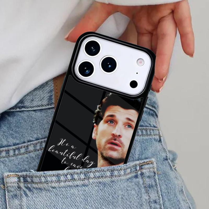 Derek Shepard Grey Anatomy Phone Case for iPhone 16e 15 14 13 12 17 Pro Max Plus Air 17pro Cover Coque