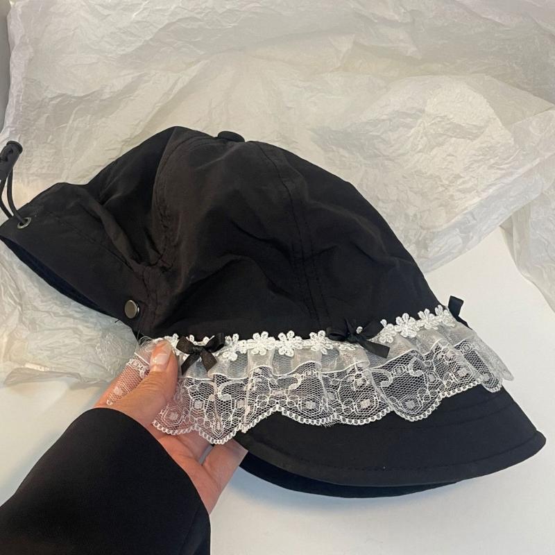 Handmade Bucket Hat Elegant Decorated Cloches Style for Women Party Simple Hat Cloche Lady Bucket Hat