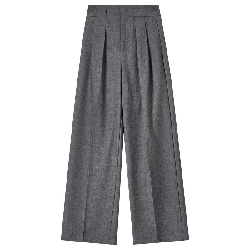 Shangdubila Women's Spring Loose Straight Wide-Leg Casual Pants