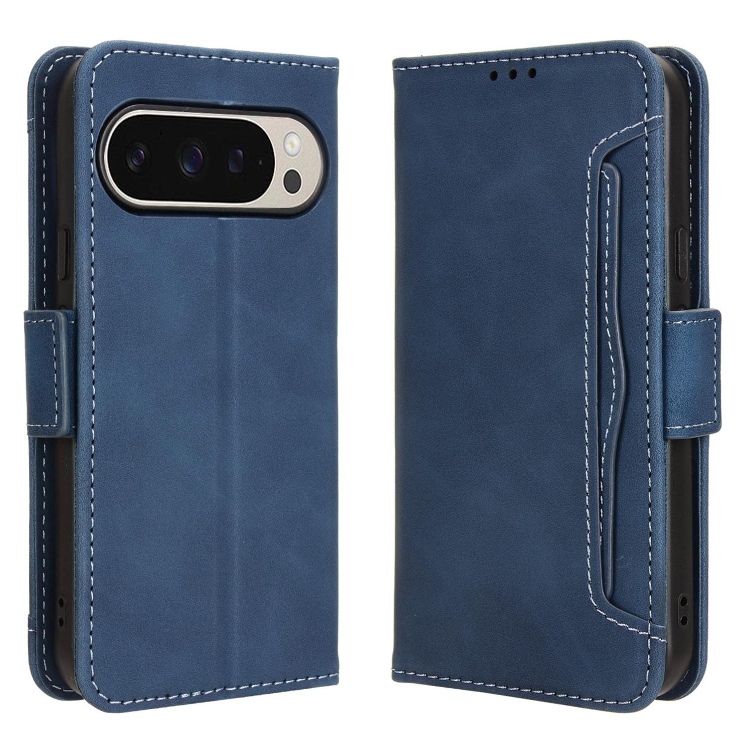 

Для Google Pixel 9 Pro/Pixel 9 Чехол Кошелек Слоты для карт PU кожа+ТПУ Полная защита Чехол для телефона Blue