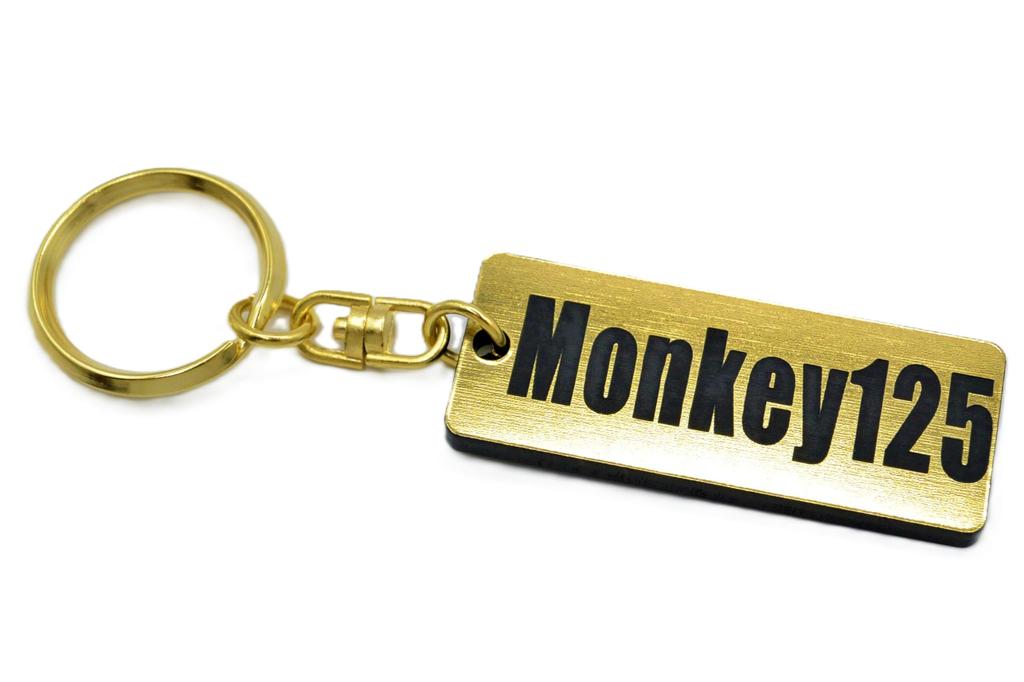 Monkey 125 Gold Black Double Ring Acrylic Original Keychain JB02 JB03 JB05 Muffler Handle Exterior Mirror Custom Parts Accessories A-646-1 &