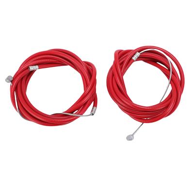 2PCS Brake Cable Fit for MI4 Electric Scooter 6.4FT Rubber Steel Electric Scooter Brake Cable Line Replacement Red