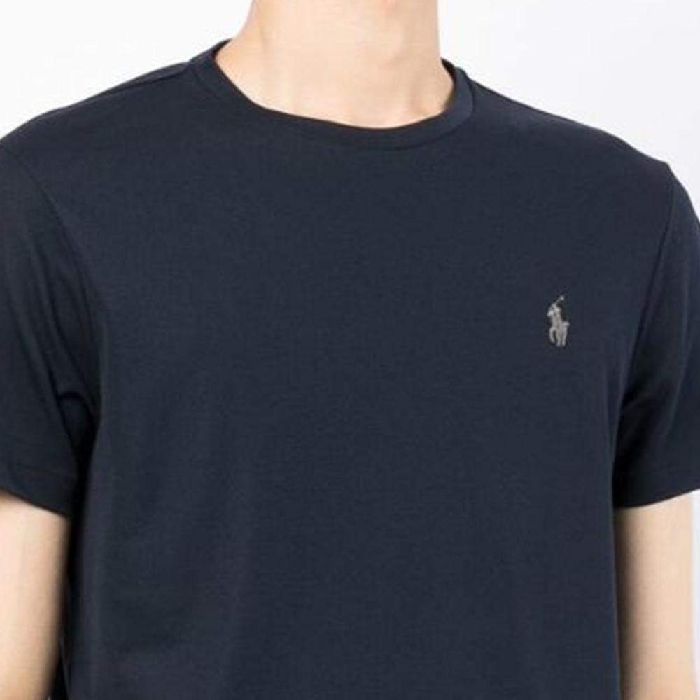 Polo Ralph Lauren Ss22 Solid Color Logo Embroidered Crew Neck Casual Short Sleeve T-Shirt Women T-Shirt Blue 71086296-001