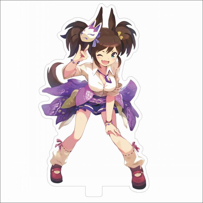 Japan Beautiful Derbil 15 Cm Cartoon Characters Acrylic Double-sided Stand Model Kawaii Cute Office Decoration Panel Permanent Recording Fans