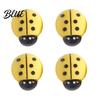 Refrigerator Magnets Decoration 4Pcs 3D Ladybug Magnet Mini Ladybird Resin Fridge Animal Memo Holders Decorative Note Holder for Kitchen Office
