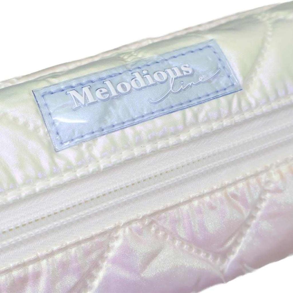 Kamio Japan Pen Pen Melodious 224157 Case, 2-Room Case, Line, White,