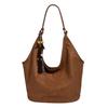 High-End Feel 2025 Autumn Winter New Matte Tote Bag Soft Leather Shoulder Bag Fashion Underarm Bag Versatile Commuter Bag