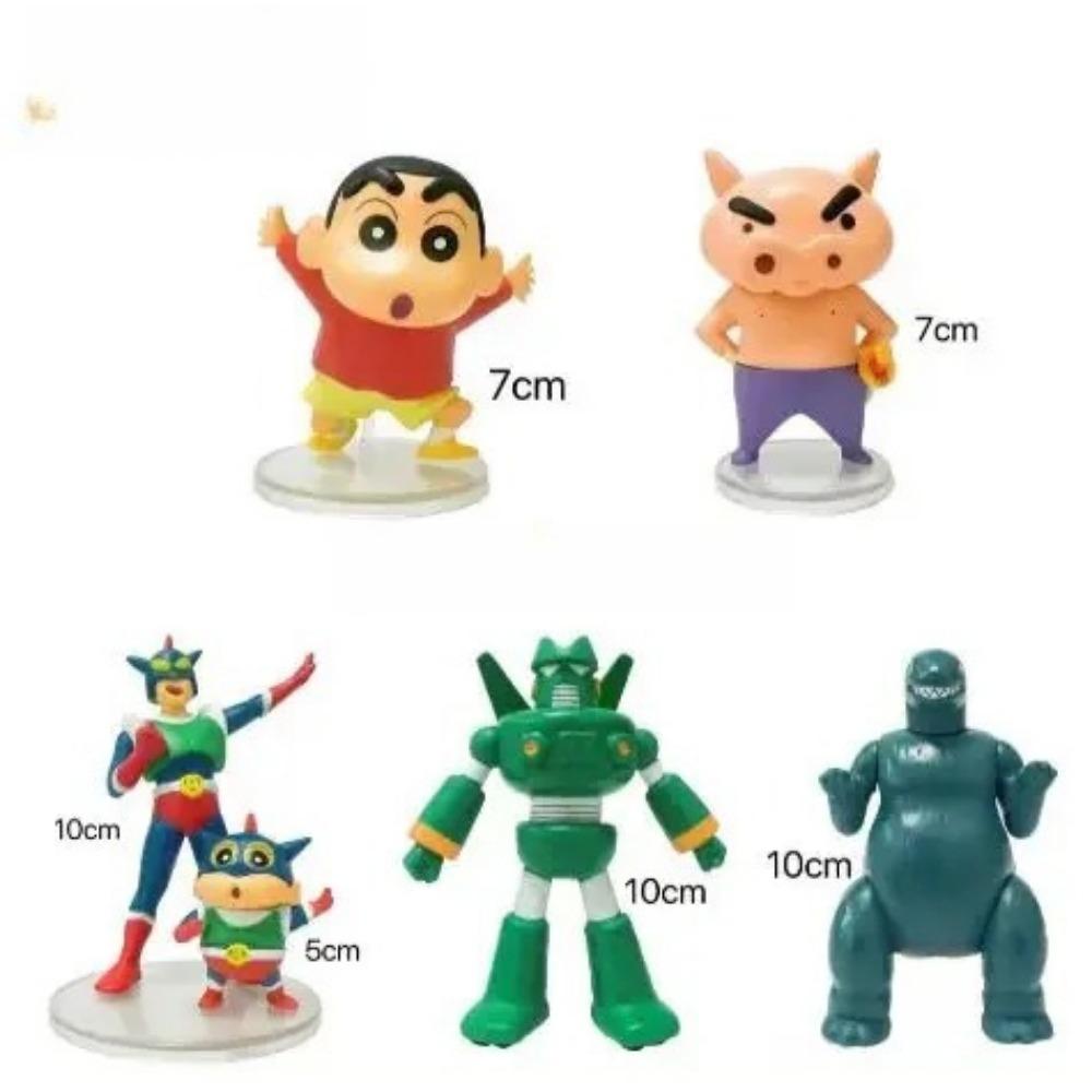 1Set Crayon Shin Chan Action Figure Cartoon Japanese Kawaii Figurines Collectibles Movie Peripheral Toy Gifts for Children