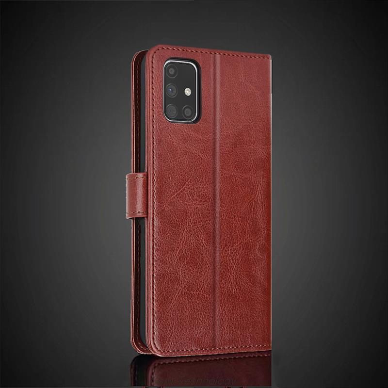 Card Holder Leather Case for Samsung Galaxy M51 M515F Pu Leather Flip Cover Retro Wallet Phone Case Business Fundas Coque
