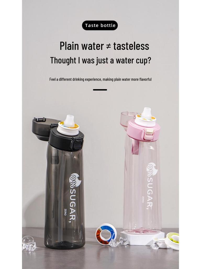 High-Capacity Flavored Tritan Water Bottle Set with Aroma Ring - Heat Resistant and In Stock