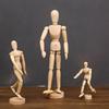 Nordic Style Handmade Wooden Jointed Model Figure Ornament