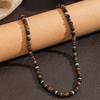 Men'S Bohemian Hip-Hop Necklace Handmade Beaded Choker With Stone Coconut Shell & Wooden Beads Fashion Statement Jewelry For Men