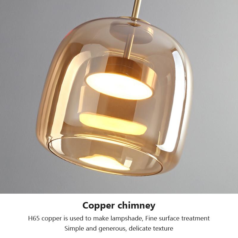 Glass Pendant Light Light Luxury Pendant Lamp Deco Led Hanging Light Fixtures Bedroom Modern Luminaire Suspension Lamp