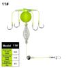 Fishing Feeder Line Set with 4 Hook and Float Baits Lure Cage Basket Trap Fishing Hook Anti Winding Baits Cage Float