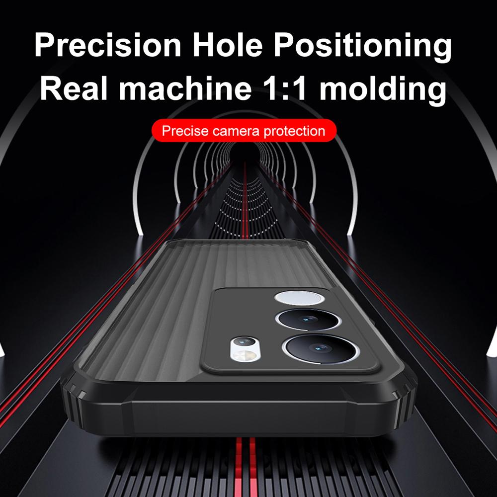 KEYSION Heavy Duty Shockproof Phone Case for VIVO V29 5G V27 5G Soft Silicone+PC Translucent Matte Back Cover for VIVO V25 V29 5G