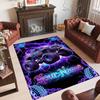Monster Truck Theme Crystal Velvet Rug Personalized Custom Name Text Soft Floor Mat Home Decor