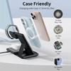 3 In 1 Wireless Charging Desk Stand Space Saving For S24 S23 Watch Earphone Fast Charging Phone Watch Earphone Foldable