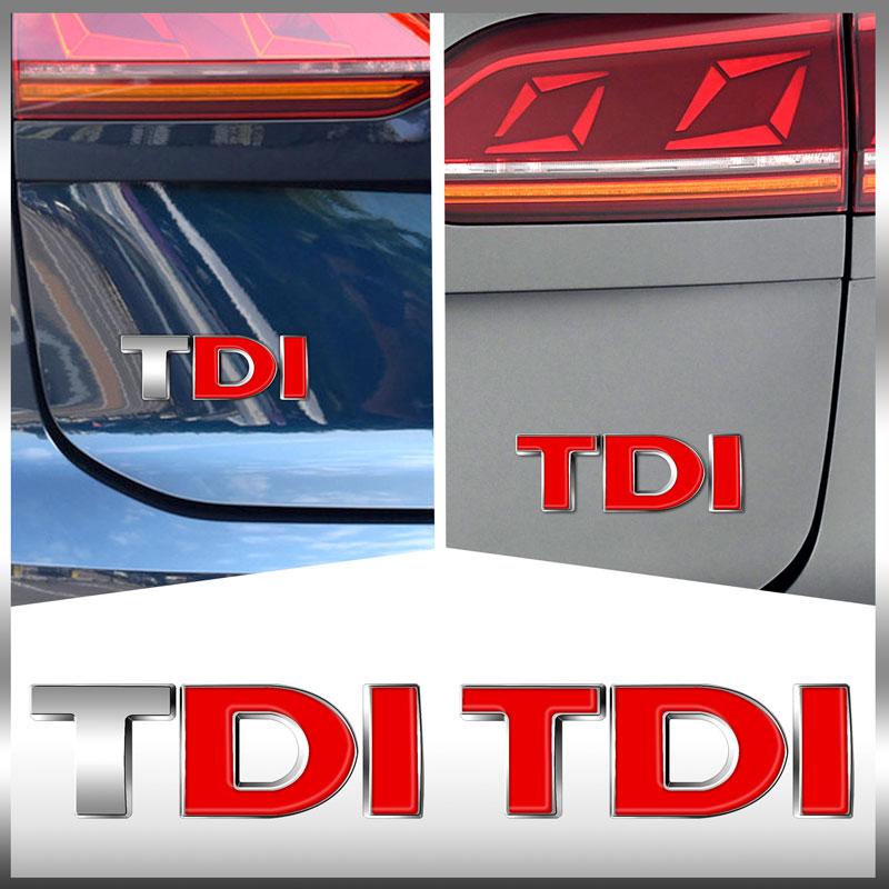 Kreativ 3D ABS TDI Bokstav Logo Emblem Bil Skärm Sida Bakre Baklucka Märke Klistermärke För Golf 4 5 6 MK4 MK5 Passat Jetta Polo
