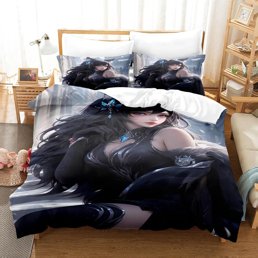 Seksowny zestaw pościeli 3D Beauty Zestaw narzut na łóżko Pościel dla miłośników Dzieci Luksusowe zestawy pościeli King Size Zestaw poszewek na kołdrę Queen