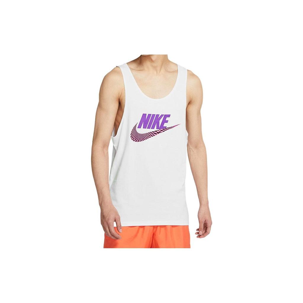 Nike Sportswear Printed Letter Basketball Tank Top Men Tops White DD1345-100