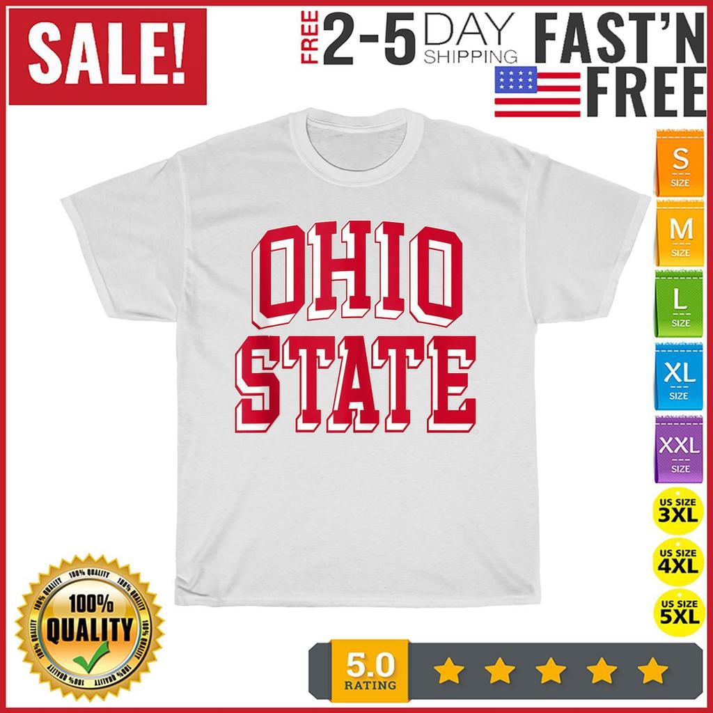 Ohio State Buckeyes Vintage Block Maglietta Ufficiale Licenza Vintage Uomo Donna Magliette Top Uomo Donna