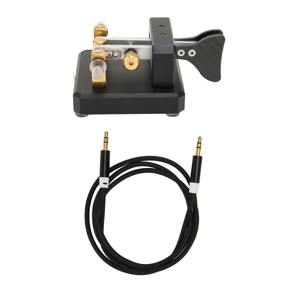Morse Code Key Double Paddle Automatic Shortwave Portable CW Morse Telegraph Key for Camping Indoor