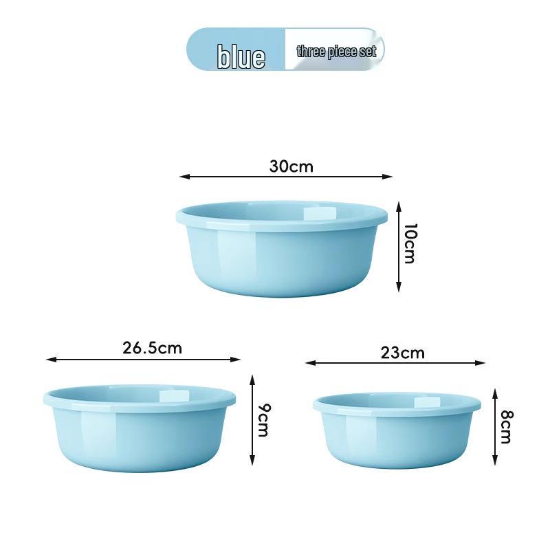 Large Durable Multi-Purpose Plastic Wash Basin for Dorms and Babies