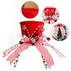 Classic Christmas Tree Top Hat Decoration - 1Pc with Candy Bar & Bow Ribbon Ideal for Christmas Tree Adornment & Table Decor