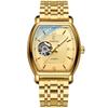 Douyin Trendy Men's Automatic Square Skeleton Waterproof Mechanical Watch