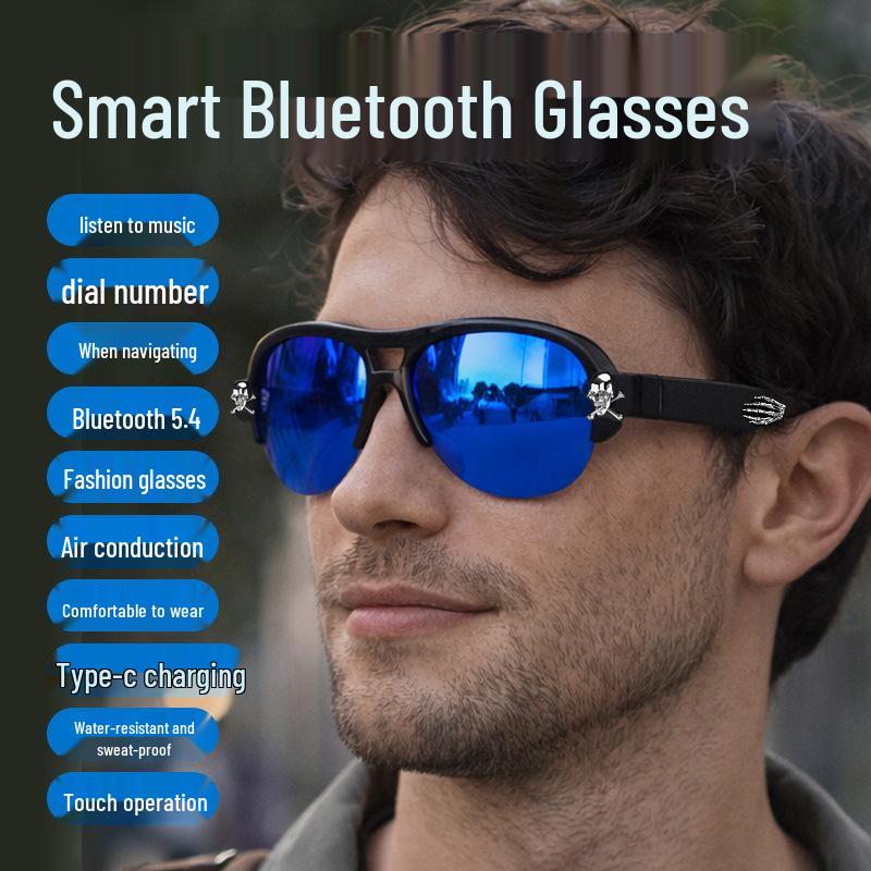 Trendy Unisex Bluetooth Glasses: Wireless Calling, Anti-Blue Light, High-Definition Sound Quality