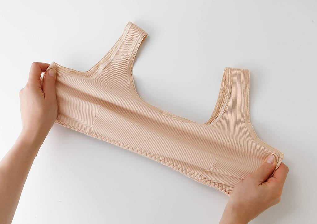 Cotton Soft and Comfortable Bra Beige LL 100% (2 pieces)