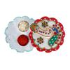 Marble Made Round Shape Roli Rice Kumkum Ganesh Chopra for Tilak Tika, Wedding Gifts, Raksha Bhandhan Gift