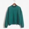 Hoodie in Japanse stijl Normale effen kleur Verdikte pluche Ronde hals Dames Candy Coat Dameshoodies