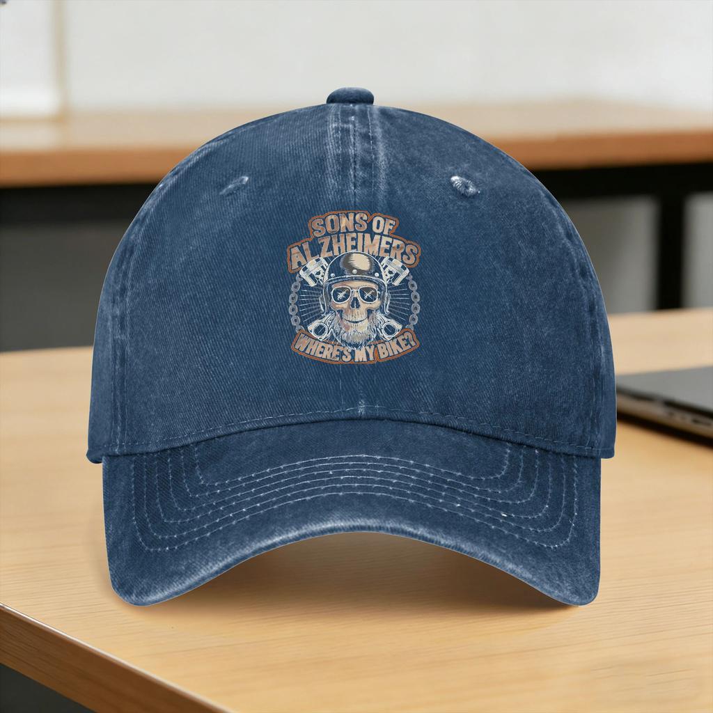 Sons Of Alzheimer‘S Where’S My Bike Funny Casual Baseball Cap For Men Adult Summer Outdoor Gym Trucker Hat Sun Visor Cap