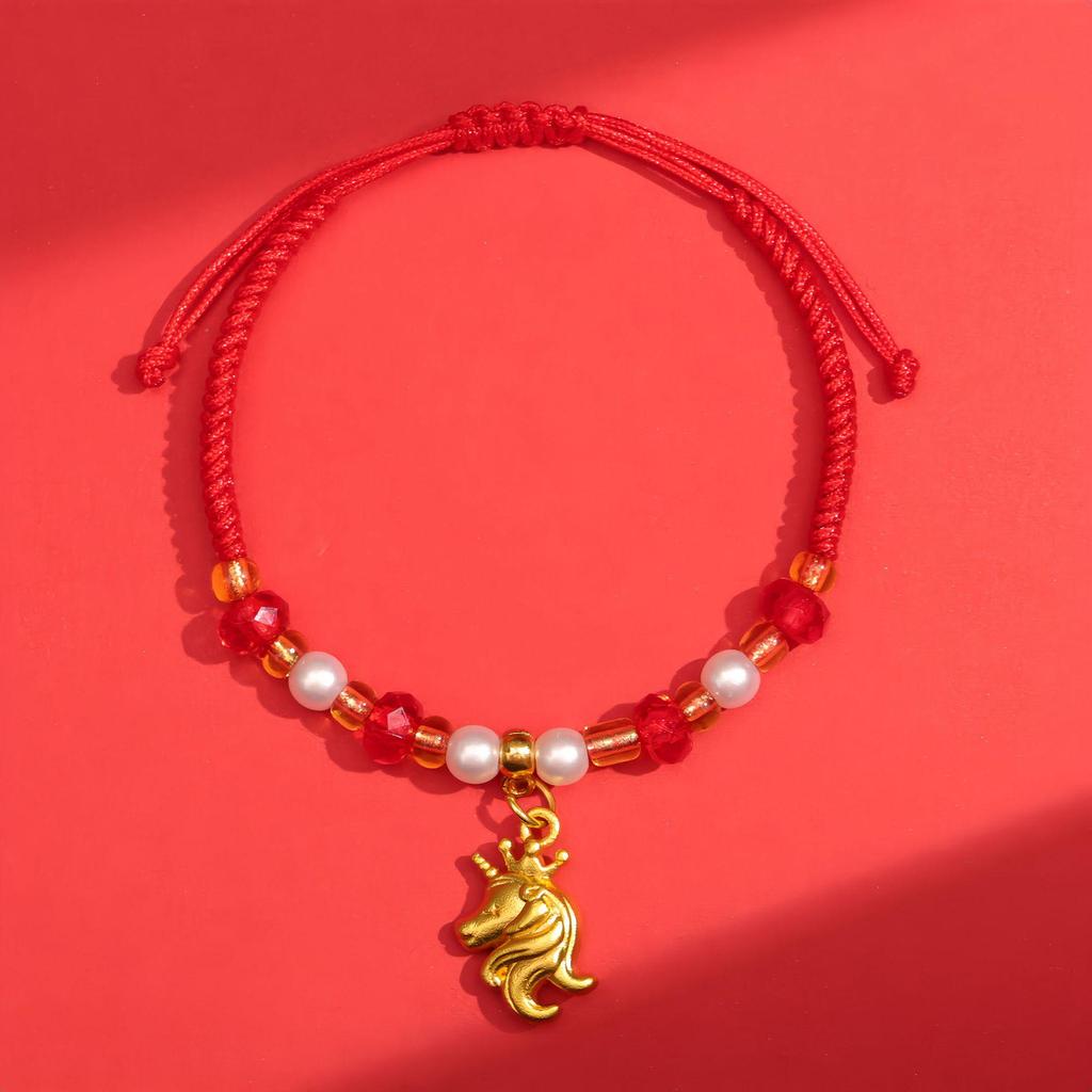 2026 Year of the Horse Red String Bracelet, Handmade Ethnic Style Hand Rope, New Year Charm for Good Fortune.
