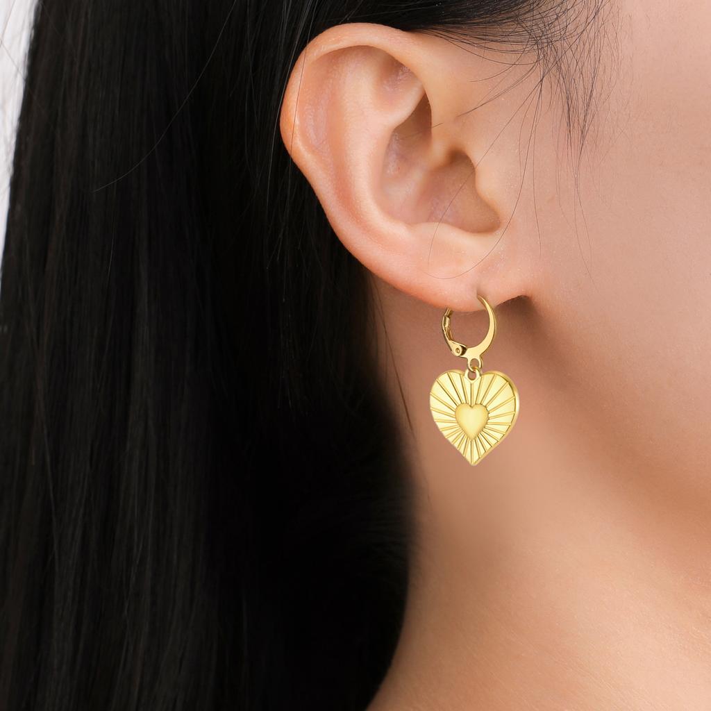 Xiaomi Skyrim Gold Color Stainless Steel Women's Earrings Heart Starfish Sun Pendant Hoop Earrings Fashion Jewelry Gift Wholesale