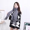 Women's and Men's Thick Warm Cashmere-Like Scarf - Autumn Winter Korean Style with Tassels, Solid Color