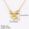 Nidin Korea Popular Bowknot Shape Shine Zircon Fine Pendant Necklace 7 Styles For Female Fashion Cute Chain Choker Jewelry Gifts