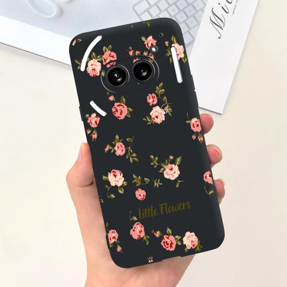 Für Nichts Telefon (2a) (2) Schwarze Silikon-Schutzhülle Für Nothing Phone2 Phone 2a Niedliche Cartoon-Weichschalen