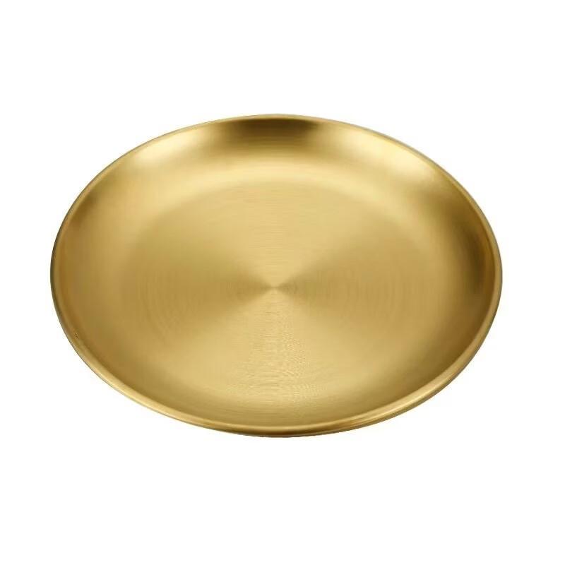 abay Stainless Steel Round Serving Plate