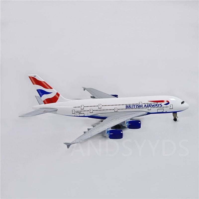 Metal Aircraft 20cm A380 British Airways 1/400 Scale Model Diecast Alloy Airplane 380 Aviation Plane Toys Gift Display